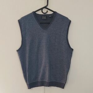 Jos. A. Bank Men's 100% Wool Gray Sweater Vest Size L